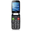BRONDI - Senior Phone Display 2.8' con Tasti Grandi + Tasto SOS Bluetooth Colore Nero - Italia