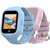 CELLY - Smartwatch e Orologio Sportivo KIDSWATCH4G 4G Display 1.4' Digitale Touch screen GPS Colore Blu /Rosa