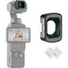 NEEWER Obiettivo Grandangolare 0.75X Compatibile con DJI Osmo Pocket 3 Creator Combo Accessori, Lente per Action Camera Asferica Multistrato Magnetica con FOV Esteso a 108° e 2x Panni di Pulizia