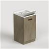 CAPALDO Lavatoio Ad 1 Anta 47x50 In Legno Nobilitato Colore Argilla Design Moderno