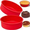 YIFLorine TANG Stampo per Torte Silicone,2 Pezzi Rotonda Tortiera in Silicone 20cm Stampo Torta 8 Pollici Tortiera in per Dolci per Torte a Strati,Formaggio,Torta Al Formaggio Stampo rotondo in silicone