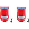 Lancoon Lancone 2 Pack Solare Suono & Luce Allarme Sensore di Movimento Esterno Impermeabile Dispositivo 110db Sirena Flash Allarme di Sicurezza Pistola Suono e Cane Barking per Farm Home Yard Barn