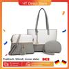 Miss Lulu set di borse da donna 3 pezzi borsa a tracolla grande a contrasto di colore borsa a tracolla - Grigio