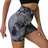 Litthing Pantaloncini da Ciclismo Sportivi Donna Leggings Corti Scrunch Senza Cuciture Palestra Tie Dye Vita Alta Shorts Opaco per Fitness Yoga Jogging