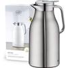 alfi SKYLINE 1,5l, caraffa termica con igienico inserto in vetro, chiusura a vite con pulsante, presa ergonomica, con una sola mano, ottima come caraffa da caffè, caraffa da tè, senza BPA