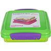Sistema KLIP IT contenitore per sandwich | Contenitore impilabile per alimenti con coperchio ermetico da 450 ml | Senza BPA | Colori assortiti