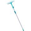 Leifheit Tergivetro Window & Frame Cleaner Telescope L, Lavafinestre con Testina Mobile, Lavavetri con Manico telescopico Estensibile Fino a 190 cm