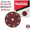 Makita 10pz disco carta abrasiva con velcro 8 fori Ø 150mm - Makita®
