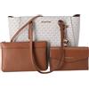 Michael Kors Charlotte - Borsa portatutto da donna 3 in 1, ampia, Vaniglia, Large