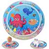 Plipdhy Tappeto Acqua Gatto,Tappeto Acqua Neonato,Tappetino Gonfiabile per Pancia,60x60 cmTappetino Tummy Time Gonfiabile,Tappeto Gonfiabile con Sensore d'acqua per Gatti e Cani,Neonato