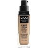 NYX Professional Makeup Fondotinta, Can't Stop Won't Stop Full Coverage Foundation, Lunga tenuta, Waterproof, Finish Matte, Tonalità: Soft Beige