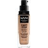 NYX Professional Makeup Fondotinta, Can't Stop Won't Stop Full Coverage Foundation, Lunga tenuta, Waterproof, Finish Matte, Tonalità: Medium buff