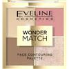 Eveline Cosmetics Wonder Match Palette Viso Multifunzionale Vegana con Bronzer, Blush, Illuminante & Cipria - Profumata al Cioccolato