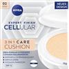 NIVEA Cellular Expert Finish 3 in 1 Cushion Care Crema antirughe nel cuscino con acido ialuronico, colore naturale 15 g