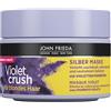 John Frieda Violet Crush - Maschera in argento, contenuto: 250 ml, per capelli biondi, neutralizza la tinta gialla, ripara i danni dei capelli