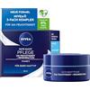 NIVEA Buona notte cura umidità 24 ore + rigenerazione (50 ml), cura notturna leggera per un'idratazione intensa, crema da notte con vitamina E, provitamina B5 ed estratto di giglio d'acqua
