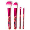 Legami - Set di 4 Pennelli per il Trucco, Oh My Glow! Tema Flowers, Include Powder-Foundation-Eyeshadow-Eyeliner Brush, 100% Vegan, Formato da Viaggio
