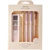 Beter - Set di Pennelli per Trucco per Occhi e Palette Ombretti con 4 Toni + Illuminante, Pure Harmony, 4 Pennelli per Occhi e Sopracciglia, Pelo Sintetico e Fibre di Bambù, Pennelli make up, Regalo