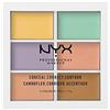 NYX Professional Makeup Palette Colour Correcting, Palette 6 Correttori per Correggere le Imperfezioni, Tonalità Cremose, Confezione da 1