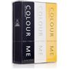 COLOUR ME Black/White/Gold Homme - Triple Pack, Fragrance for Men, 3 x 50ml Eau de Parfum, by Milton-Lloyd