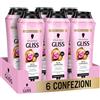 Gliss Schwarzkopf Gliss Seta Luminosa Shampoo Illuminante, 6 confezioni da 250ml, Shampoo illuminante e protettivo con Ceramidi e Seta, Prodotti per capelli fragili e spenti