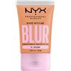 NYX Professional Makeup Fondotinta Effetto Blur, Con Coprenza Media, Finish Matte, Con Niacinamide, Matcha e Glicerina, Fino a 12 Ore d'Idratazione, Bare With Me Blur, Tonalità: Golden, 30 ml
