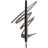 NYX Professional Makeup Matita per sopracciglia, Precision Brow Pencil, Due lati: matita a punta piatta e scovolino, Tonalità: Charcoal