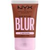NYX Professional Makeup Fondotinta Effetto Blur, Con Coprenza Media, Finish Matte, Con Niacinamide, Matcha e Glicerina, Fino a 12 Ore d'Idratazione, Bare With Me Blur, Tonalità: Deep Golden, 30 ml