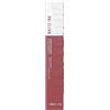 Maybelline New York Rossetto Matte SuperStay Matte Ink, Tinta Labbra a Lunga Tenuta, Colore Intenso e Vibrante, No Transfer, Solois (140), 5 ml