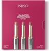 KIKO Milano Unlimited Perfection Lip Set 01, Kit Di 3 Rossetti Cremosi A Lunga Durata E No Transfer