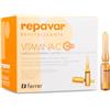 Repavar Rivitalizzante - Vitamina C Attiva per la Cura del Viso - Previene l'Invecchiamento - Trattamento Intensivo Rassodante e Rivitalizzante - 20 Fiale da 1 ml