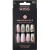 KISS Masterpiece - Manicure Luxe unica nel suo genere, Kitty Gurl, unghie finte a bara lunga lunghezza, include colla per unghie, lima e 30 chiodi con 12 chiodi
