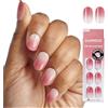 imPRESS KISS ImPRESS - Chiodi pressati Beat The Heat, forma ovale corta, brevettata, adesivo per unghie, senza scheggiature, senza sbavature, 30 unghie finte autoadesive