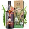 Bionoble Aloe Vera Gel Puro Bio 100ml - Realizzato con Polpa di Aloe Vera Fresca, Pura al 100% con Lavanda Bio - Senza Xantano - Viso, Contorno Occhi, Corpo, Capelli - Bottiglia di Vetro + Pompa