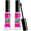 NYX Professional Makeup Brow Glue, Gel Sopracciglia Trasparente a Lunga Tenuta, Confezione da 2, Clear