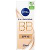 NIVEA Essentials - BB Cream Light 5 in 1, SPF 15 - BB Cream - Con olio di jojoba - Crema da giorno colorata - Idratata e mimetizzata - Cura del viso - 50 ml