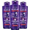 L'Oreal Paris L'Oréal Paris - Set di 3 shampoo viola antigiallimento - per capelli biondi, decolorati, cattivi o bianchi - Neutralizzazione dei riflessi gialli e arancioni - Elseve Color-Vive - 3 x 200 ml