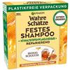 Garnier Shampoo solido, shampoo al miele con cera d'api, rinforza, protegge e nutre i capelli danneggiati e fragili, veri tesori, 60 g