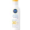 NIVEA SUN Latte Solare Sensitive Immediate Protect SPF30 200 ml, Crema solare 30 per pelli sensibili, Protezione solare 30 resistente all'acqua e senza profumo con Aloe Vera Bio e Olio di Jojoba