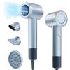 YASHE HD-896 Asciugacapelli Ionico, Motore Brushless ad Alta Velocità da 110.000 g/min, Asciugatura Veloce a Bassa Rumorosità 22m/s, 1600W Phon Capelli Professionale, 1 Diffusore e 2 Concentratori