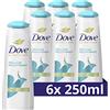 Dove Shampoo e balsamo Dove idratazione quotidiana per la cura dei capelli, confezione da 6 (6 x 250 ml)