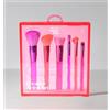 Beter - Set Pennelli per trucco Glow Collection, 6 pennelli per viso e occhi, Set pennelli trucco, per cipria, fondotinta, blush e ombretti, Set Make up Brush, Ideale per regalo, Natale