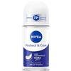 NIVEA Deodorante Roll on Protect & Care 6 x 50 ml, Deodorante donna per una protezione 72h, Deo roll on antitraspirante senza alcool e dermotestato, Con ingredienti nutrienti e profumo di NIVEA Creme