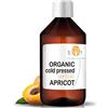 B.O.T cosmetic & wellness Olio di Albicocca BIO Nativo Extravergine Olio di nocciolo Albicocca 100% Puro Spremuto a Freddo Olio Abbronzante Olio doposole Olio bebe Olio unghie cuticole Viso, Corpo, Capelli 500 ml