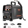VEVOR Stazione Saldatura MIG Corrente Uscita 130 A, Saldatrice MIG Sinergica Portatile Multiprocesso Senza Gas Saldatrice MMA Lift TIG 3 in 1 Saldatrice con Tecnologia IGBT Inverter, Schermo Digitale