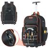 VEVOR Zaino Portautensili con Ruote, Capacità 50 kg, Borsa Portautensili con Ruote da 72 Tasche, Maniglia Telescopica Regolabile e Base Stabile, Organizzatore per Borse per Edilizia, Meccanico