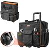 VEVOR Zaino Portautensili con Ruote, Capacità 50 kg, Borsa Portautensili con Ruote da 25 Tasche, Maniglia Telescopica Regolabile e Base Stabile, Organizzatore per Borse per Edilizia, Meccanico