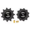 Elvedes 1 Kit di ciottoli di Deragliatore 2 x 11 Denti Cuscinetti annulaires Inox incl. Bushing ABEC 5 Ciclo Unisex Adulto, Nero, 9 V/10 V/11 V