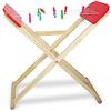 Teorema Giocattoli, Stendibiancheria Giocattolo in Legno, Stendino per Bambini con Mollette Colorate, Gioco di Imitazione per Sviluppare la Motricità Fine. Altezza 55 cm