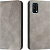 Mo-Somnus Cover per Oppo Realme 7 5G/V5 5G/ Q2 5G/Narzo 30 PRO 5G/K7X, Custodia Portafoglio Cover Protettiva Libro Case Flip Wallet Custodia Pelle PU con [3 Slot per Schede] [Magnetica] (Grigio)